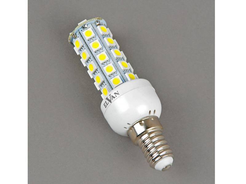 Светодиодная лампа Elvan E14-9W-6400K-40LED E14 9Вт Холодный белый 6400К