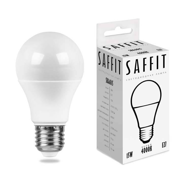 Светодиодная лампа Saffit SBA6015 55011 E27 15Вт Белый 4000К