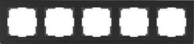 Рамка Stark на 5 постов черный WL04-Frame-05-silver/black 4690389059353