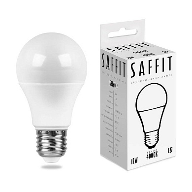 Светодиодная лампа Saffit SBA6012 55008 E27 12Вт Белый 4000К