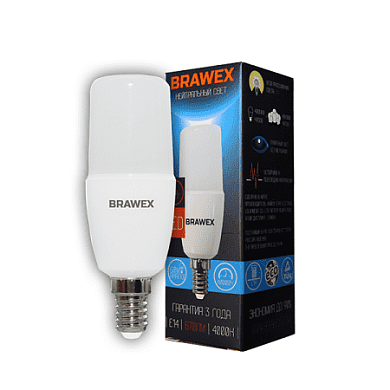 Светодиодная лампа Brawex PREMIUM 5307C-T7C-7N E14 7Вт Нейтральный 4000К