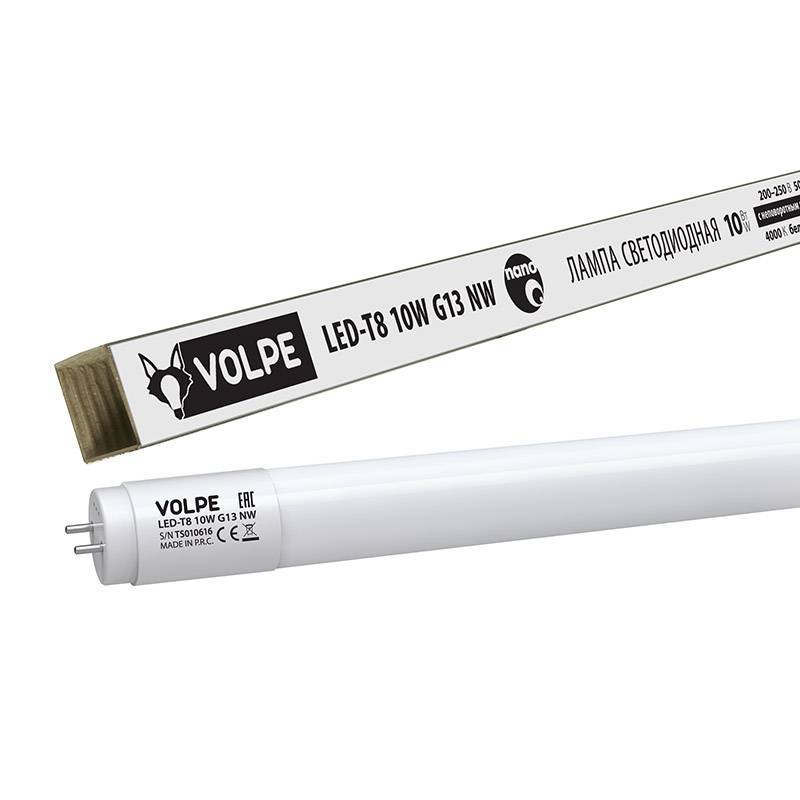 05 Люминесцентные лампа Volpe Nano LED-T8-10W/NW/G13/FR/FIX/N