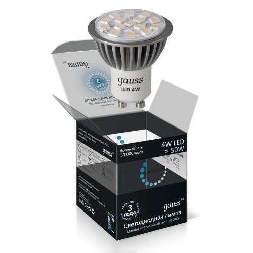 Диммируемая лампа Gauss Cофит LED D EB101006204-D GU10 4Вт 4100К