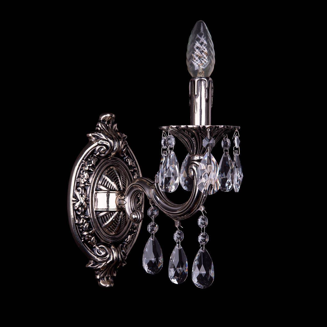 Бра Bohemia Ivele Crystal 1702 Nickel Black 1702B/1/175 A/NB