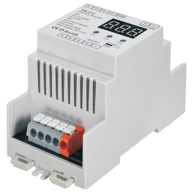 Декодер DMX Arlight SR-2108 SR-2108FA-RJ45-DIN (12-36V, 240-720W, 4CH)