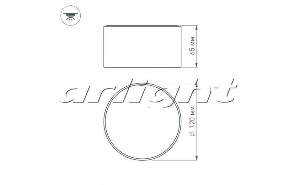 Светодиодный светильник Arlight 022225 12Вт Белый 6000К