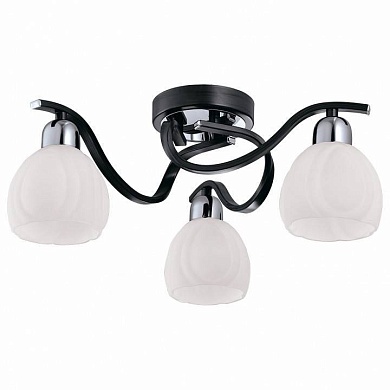 Потолочная люстра IDLamp 389 389/3PF-Blackchrome