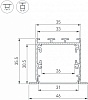 Профиль встраиваемый Arlight SL-LINIA 041875