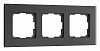 Рамка на 3 поста Werkel Senso черный soft-touch W0033108