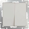 Выключатель двухклавишный слоновая кость WL03-SW-2G-ivory 4690389046162