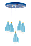 Люстра Nuolang 1823/5 BLUE