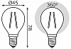 Набор ламп светодиодных Gauss Basic Filament E14 5.5Вт 4100K 1051126T