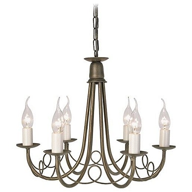 Подвесная люстра Elstead Lighting Minster MN6 BLK/GOLD