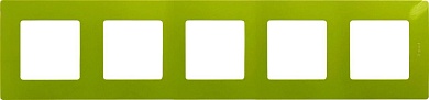 Рамка 5-постовая Legrand Etika зелёный папоротник 672545
