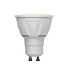 Лампа светодиодная (UL-00000310) GU10 5W 3000K полусфера матовая LED-JCDR-5W/WW/GU10/O