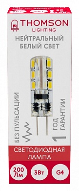 Лампа светодиодная Thomson G4 G4 3Вт 4000K TH-B4203