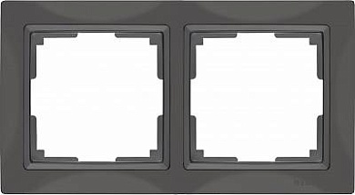 Рамка Snabb Basic на 2 поста серо-коричневый WL03-Frame-02 4690389099045