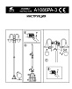 Фонарный столб Arte Lamp Malaga A1086PA-3BG