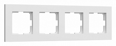 Рамка на 4 поста Werkel Slab белый матовый W0042961