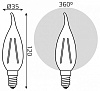 Набор ламп светодиодных Gauss Filament E14 7Вт 2700K 104901107T