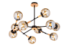 Люстра Nuolang 4900/10 BK+WOOD