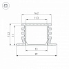 Профиль встраиваемый Arlight PDS-F-2000 ANOD Brown Deep 017653