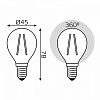 Лампа светодиодная Gauss Filament E14 13Вт 2700K 105801113