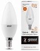 Лампа светодиодная Gauss LED Elementary Candle E14 8Вт 3000K 33118