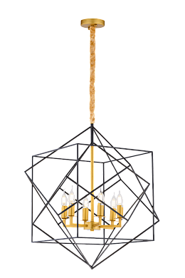 Светильник Nuolang 2233A/6 SP BRS+MBK